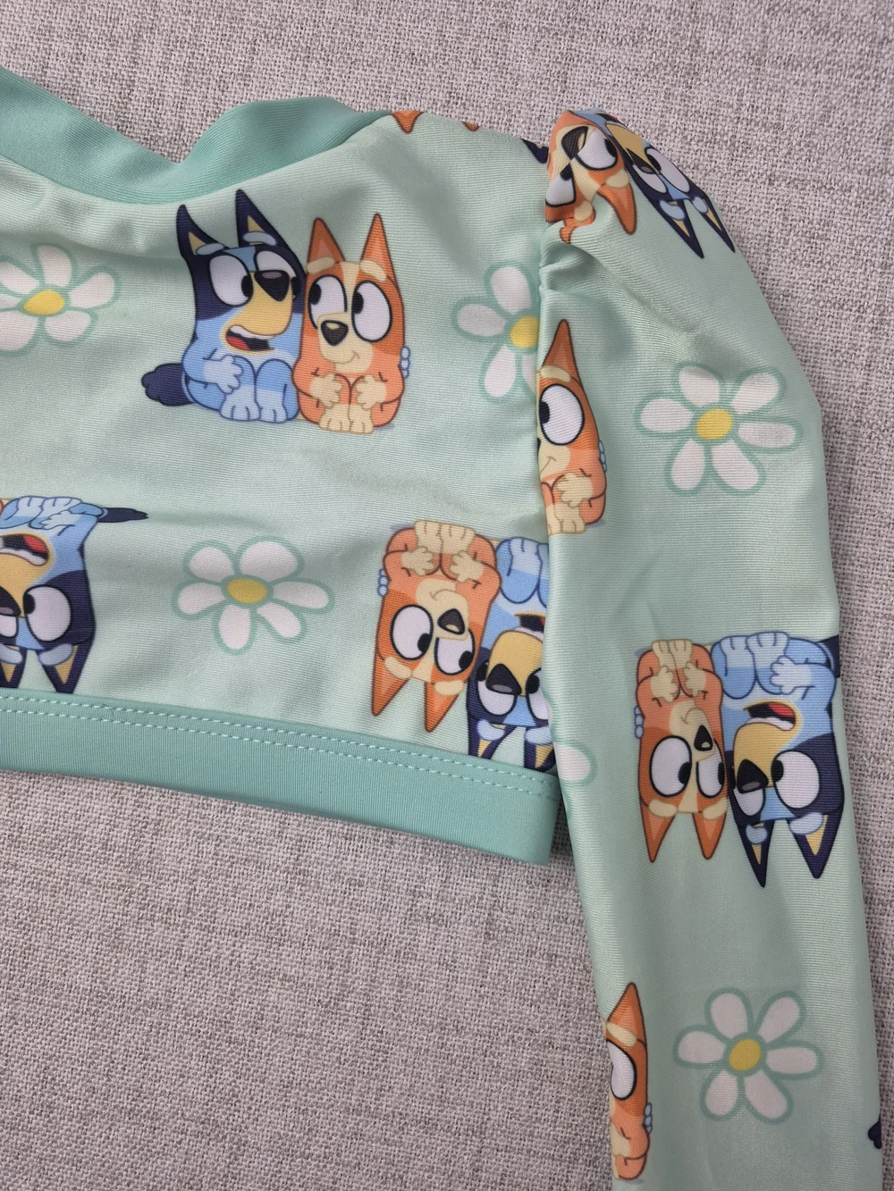 NWT Bluey 2-Piece Rashguard Swimsuit Mint Green 18M